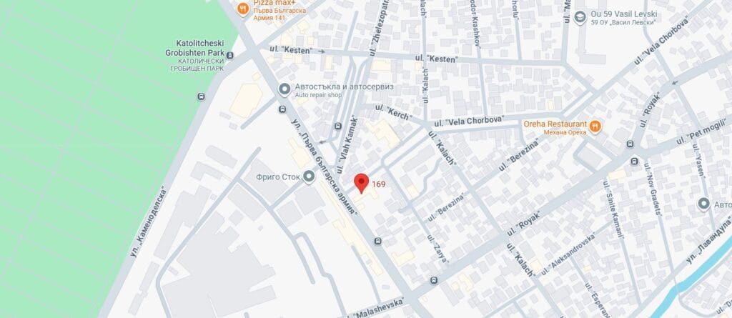Map showing the Next Equipment office location in Sofia